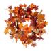 Vickerman 695265 - 16" Ornge Fall Maple Leaf Cndle Rng Wrth (FQ220716) Harvest Wreath