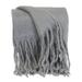 Nagar Transitional Gray 52" x 67" Woven Handloom Throw