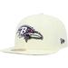 Men's New Era Cream Baltimore Ravens Chrome Color Dim 59FIFTY Fitted Hat