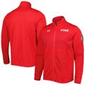 Men's Under Armour Red Utah Utes Knit Warm-Up Full-Zip Jacket