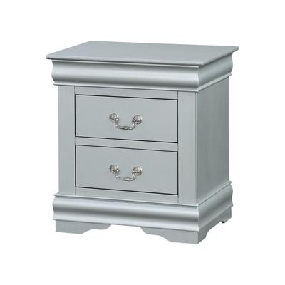 Nightstand by Acme in Platinum