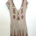 Free People Dresses | Free People Dress Women's Small Beige Embroidered Boho Fitted Dress Mesh | Color: Brown/Tan | Size: S