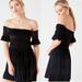 Urban Outfitters Dresses | *Urban Outfitters Velvet Off Shoulder Dress* | Color: Black | Size: M