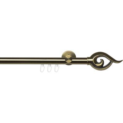 Gardinenstange LIEDECO "Innenlaufgarnitur 20 mm Blues Bessie" Gr. 1, gold (messingfarben, antikgoldfarben), L:120cm Ø:20mm, Eisen, Gardinenstangen, Gardinenstange Komplett Image
