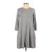 Forever 21 Casual Dress - A-Line: Gray Marled Dresses - Women's Size Small