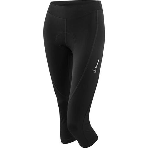 LÖFFLER Damen Tight W 3/4 BIKE TIGHTS TOUR II, Größe 40 in Schwarz