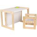 Table Et Chaise Pour Enfants Petit Bureau, Natural/Blanc - natural/blanc - Kiddymoon