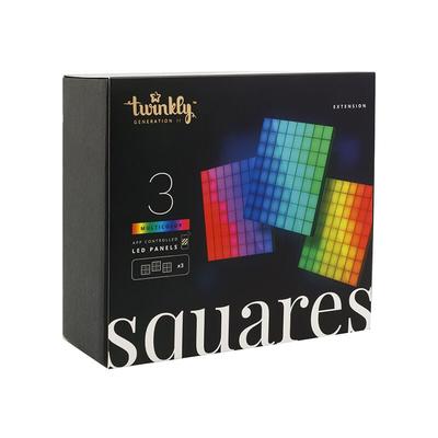 Squares Extensions – App-gesteuerte LED-Panels mit 64 rgb (16 Millionen Farben) Pixeln. Schwarz. 3