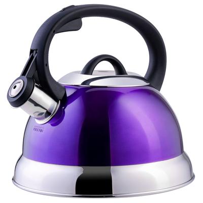 Mr. Coffee Flintshire 1.75 Quart Whistling Stovetop Tea Kettle in Purple - 1.75 Quart