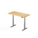 Direction Desk Height Adjustable Standing Desk Wood/Metal in Gray/Black/Brown | 50.5 H x 48 W x 24 D in | Wayfair BUTCHER BLOCK-SILBIR_48x24