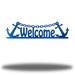 Riverside Designs LLC Welcome Anchor Wall Accent Metal in Blue | 4.5 H x 18 W x 0.01 D in | Wayfair WA0002-2blu18