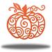 Riverside Designs LLC Swirl Pumpkin Decor Metal in Orange | 30 H x 30 W x 0.0125 D in | Wayfair SP0004-12cor30