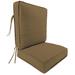 Latitude Run® 22" x 45" Outdoor Deep Seat Chair Cushion Set w/ Ties & Welt, Polyester in Brown | 4 H x 22 W x 45 D in | Wayfair