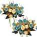 Primrue Roses Floral Arrangement Silk in Green | 4 H x 7 W x 5 D in | Wayfair 91CD425B8FB74742915689009B621615