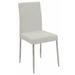 Wrought Studio™ Charel Upholstered Side Chair Upholstered in White | 38.5 H x 17 W x 19.8 D in | Wayfair 90709EC305AE4845A6AB4EC0C7AEB6B2