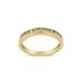 Women's Yellow Gold Plated Sterling Silver Channel Set Round Champagne Diamond 11 Stone Band Ring by Haus of Brilliance in White (Size 5)