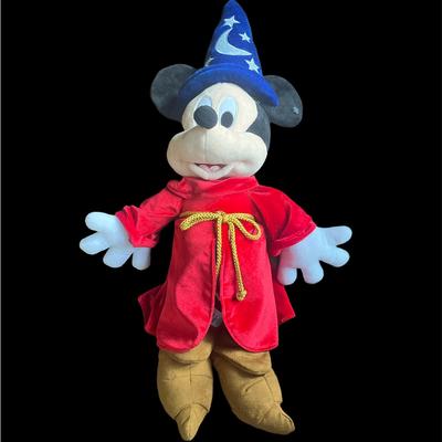 Disney Toys | Disney Store Fantasia Sorcerer Mickey Mouse Plush- Toy- Kids. | Color: Blue/Red | Size: Length- 26”