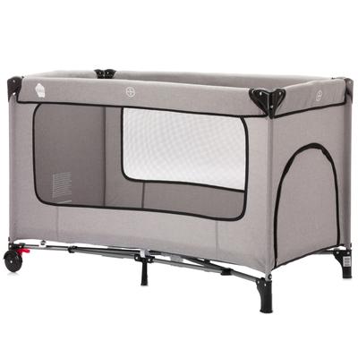 Baby-Reisebett FILLIKID "Reisebett mit Komfortmatratze, hellgrau melange", Baby, Gr. Liegefläche B/L: 60cm x 120cm, kein Härtegrad, Kaltschaummatratze, grau (hellgrau melange), Polyester, Aluminium, Babybetten, inkl. Transporttasche Image