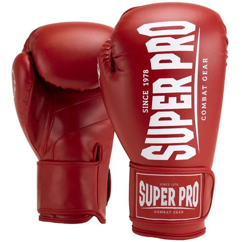 "Boxhandschuhe SUPER PRO ""Champ"" Gr. 14 14 oz, rot (rot, weiß) Boxhandschuhe"