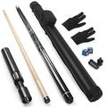 lotmusic Pool Stick with Carbon Fiber Pool Cue Extension,58 Inch Professional Pool Cue Stick Set with Billiards Accessories(Black Pool Cue Case,Billiard Gloves & Chalks)…