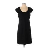 J.Crew Casual Dress - Party Scoop Neck Short Sleeve: Black Solid Dresses - Women's Size 4