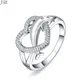 Bague en argent regardé 925 pour femme belle bague DolDave Love Coussins cuir chevelu chaud