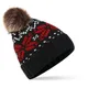 Bonnet de neige baggy rétro pour hommes et femmes bonnet chaud optique de pompon chapeaux pour