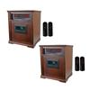 Lifesmart 4 Element 1500W Electric Infrared Quartz Indoor Space Heater, (2 Pack) - 26.5