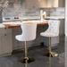 Modern Upholstered Bar Stools with Backs Comfortable Tufted