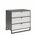 Ameriwood Home Fulton Waves with Graphite 3 Drawer Dresser