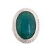 Success Oval,'Sterling Silver Cocktail Ring with Natural Amazonite Stone'