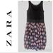 Zara Dresses | * Zara Basic Black Floral Sleeveless Dress R608 | Color: Black | Size: Xs
