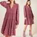 Anthropologie Dresses | Anthropologie Maeve Amber Tiered Dress In Amber Burgundy | Color: Red | Size: Xs
