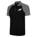 Men's Antigua Black/Gray Philadelphia Eagles Metallic Logo Nova Polo