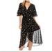 Anthropologie Dresses | Anthropologie Renamed Wish Upon A Star Black Wrap Dress New | Color: Black/Silver | Size: S