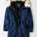 American Eagle Outfitters Jackets & Coats | American Eagle Women's Blue Denim Faux Fur Hooded Parka New | Color: Blue | Size: Various