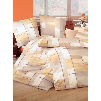 Bettwäsche BIBERNA Gr. 5, beige, B/L: 135cm x 200cm, 2-teilige Garnitur St., 2-teilige Garnitur St., Feinbiber, B/L: 80cm x 40cm, Feinbiber, 100% Baumwolle, Bettwäsche Image