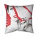 Woman w/ Big Hat Indoor/Outdoor Square Throw Pillow Cover Begin Edition International Inc | 17.25 H x 17.25 W x 4.5 D in | Wayfair 5542-1818-FI73