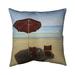 Relax At the Beach Square Throw Cushion Begin Edition International Inc | 16 H x 16 W x 1 D in | Wayfair 5543-1616-CO151