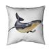 Blue Whale Sketch Square Euro Pillow Polyester/Polyfill in Yellow Begin Edition International Inc | 26 H x 26 W x 5.75 D in | Wayfair