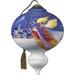 Precious Moments Angels We Have Heard On High Blown Glass Finial Ornament Glass in Blue/White | 5.5 H x 3.9 W x 3.9 D in | Wayfair 7221106