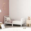 Graco Classic Sleigh Toddler Bed w/ Guardrails Wood in White | 27.2 H x 28.98 W x 56.77 D in | Wayfair 05360-001