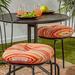 Langley Street® Ballera Outdoor 15" Round Dining Chair Seat Cushion Polyester in Red/Orange/Pink | 4 H x 15 W in | Wayfair