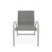 Red Barrel Studio® Hiraku Stacking Patio Dining Armchair Sling in White | 34.75 H x 25 W x 28.5 D in | Wayfair D54931E03A454719849774C9C993AE73