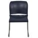 Inbox Zero Oliverson 880 lb. Capacity Full Back Contoured Stack Chair w/ Powder Coated Sled Base Plastic/Acrylic/Metal in Gray/Blue | Wayfair