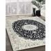 Black/White 72 x 48 x 0.08 in Area Rug - Bloomsbury Market 100% Machine Washable Traditional 3482 Area Rug /Chenille | Wayfair