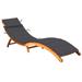 Winston Porter Patio Sun Lounger w/ Cushion Solid Acacia Wood Wood/Solid Wood in Brown/White | 25.2 H x 21.7 W x 72.4 D in | Wayfair
