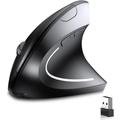 BOMENYA Ergonomic Mouse, Vertical Wireless Computer Mouse 2.4G with Portable, Cordless, Silent Ergonomic Mouse Rechargeable & USB Receiver, 3 Adjustable DPI, 6 Buttons-Optical for PC Desktop MacBook
