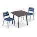 Oxford Garden Eiland 36-inch Carbon Square Dining Table with Kapri Side Chairs