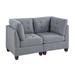 F&L Homes Studio Delinayyi 64" Square Arm Modular Loveseat w/ Reversible Cushions Linen in Gray | 35 H x 64 W x 32 D in | Wayfair FLS9S5F3G